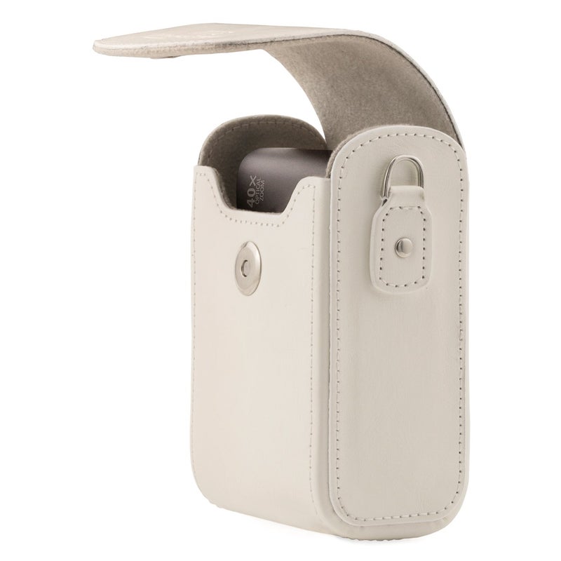 MegaGear Canon PowerShot SX740 HS, SX730 HS Leather Camera Case with Strap - White - Image 3